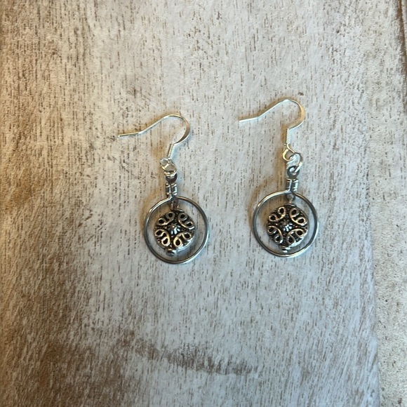 Vintage earrings with inner dangle - Picture 5 of 6